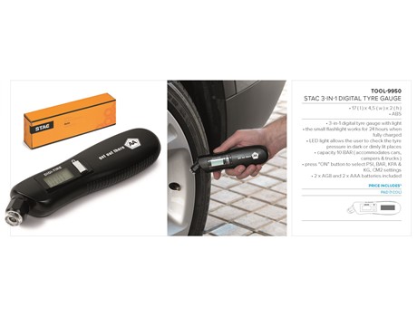 Stac Bars 3-In-1 Digital Tyre Gauge
